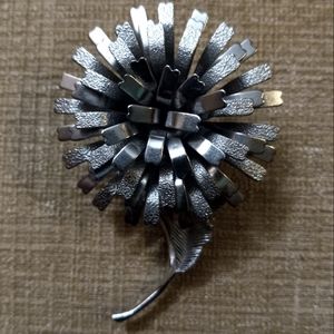 Vintage Silver Tone H&S Grand Duchess Brooch